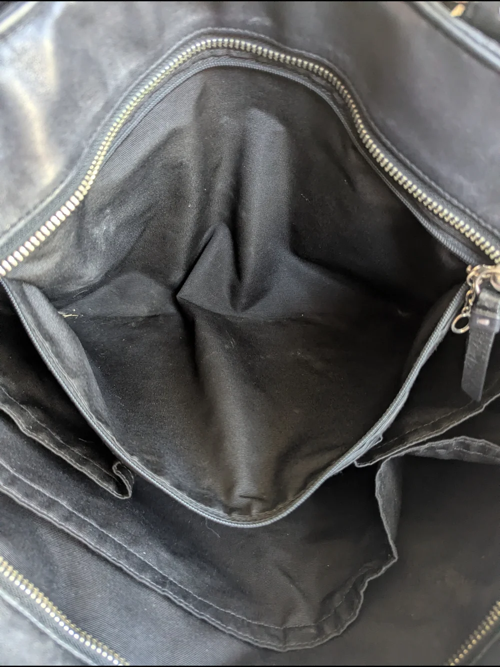 Coach Black Leather Shoulder Bag with Interior Logo Patch
